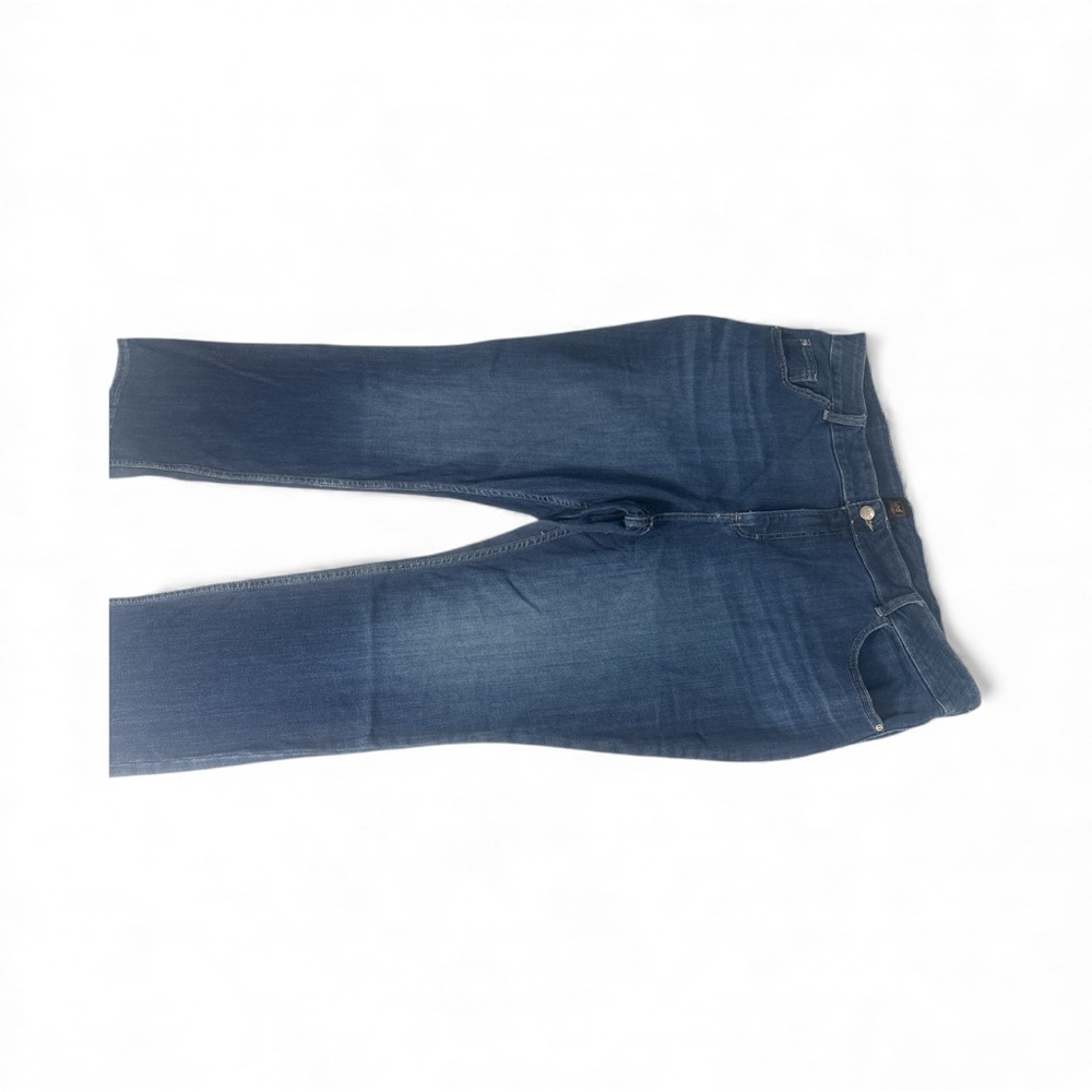 Lee Mid Rise Straight Leg Stretch Denim Jeans Medium Wash Size 26W Inseam 28